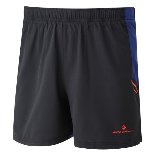 Ronhill Mens Stride Cargo Running Shorts - Black / Flame