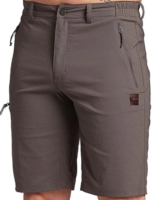 Sprayway Mens Compass Hiking Shorts Front Carbon Grey.
