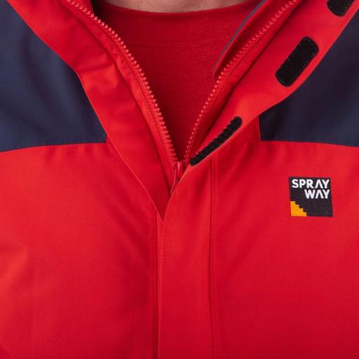 Sprayway Hain Waterproof Jacket Mens Red Zip Detail