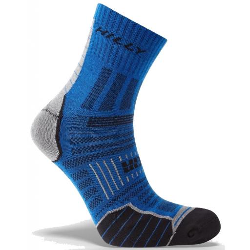 Hilly Twin Skin Socks | Anti Blister Running Socks - Blue