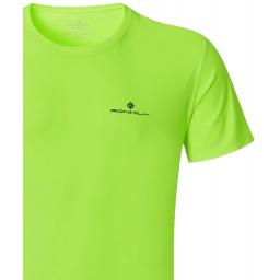 Ronhill Mens Core Short Sleeve T-Shirt Fluo Yellow Black Detail