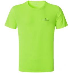 Ronhill Mens Core Short Sleeve T-Shirt Fluo Yellow Black Front