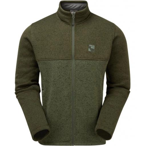 Sprayway Minos Mens Fleece Full Zip Jacket - Dark Laurel / Woodland Green