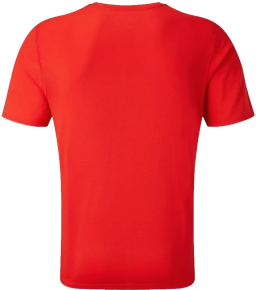 Ronhill Mens Core Short Sleeve T-Shirt Flame Red Fluo Yellow Rear