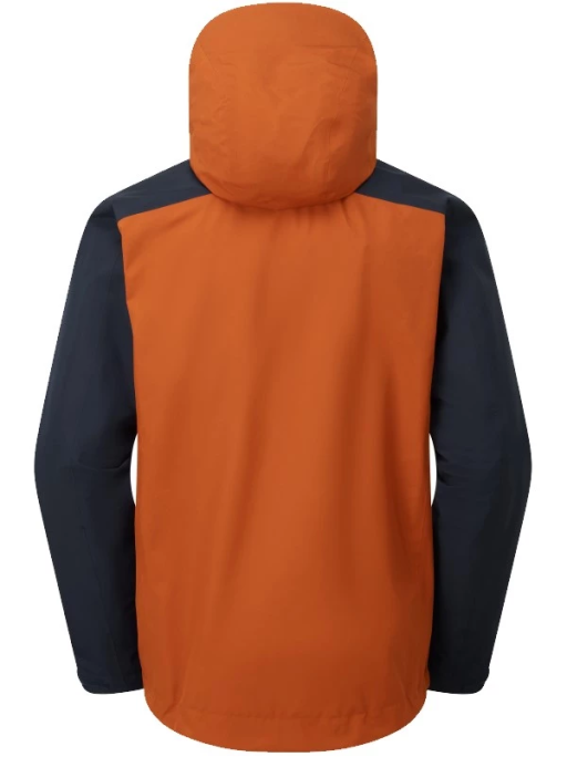 Sprayway Mens Reaction Waterproof Jacket Ginger Orange Blazer Blue Sea Rear