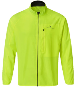 Ronhill Mens Core Wind Jacket Fluo Yellow-Black Front