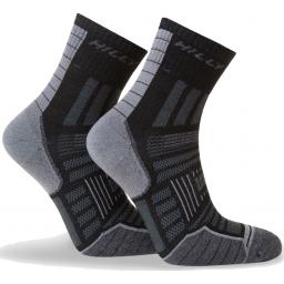 Hilly Twin Skin Socks Black Grey Marl Side