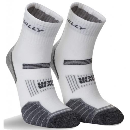 Hilly Anti Blister Socks, Twin Skin Socks, White Running Socks