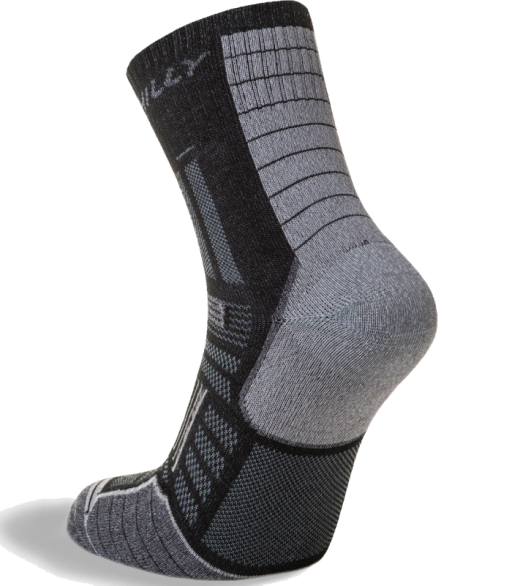 Hilly Twin Skin Socks Black Grey Marl Rear Side