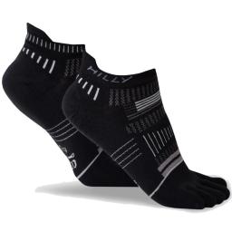 Hilly Toe Socklet Minimum Cushioning Black Grey Light Grey Angle 2xSide_801.jpg